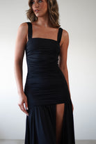 Milla Jersey Bodycon Maxi Dress Black | Wedding Guest Dress | Bodycon | Maxi | Oh Hello Clothing