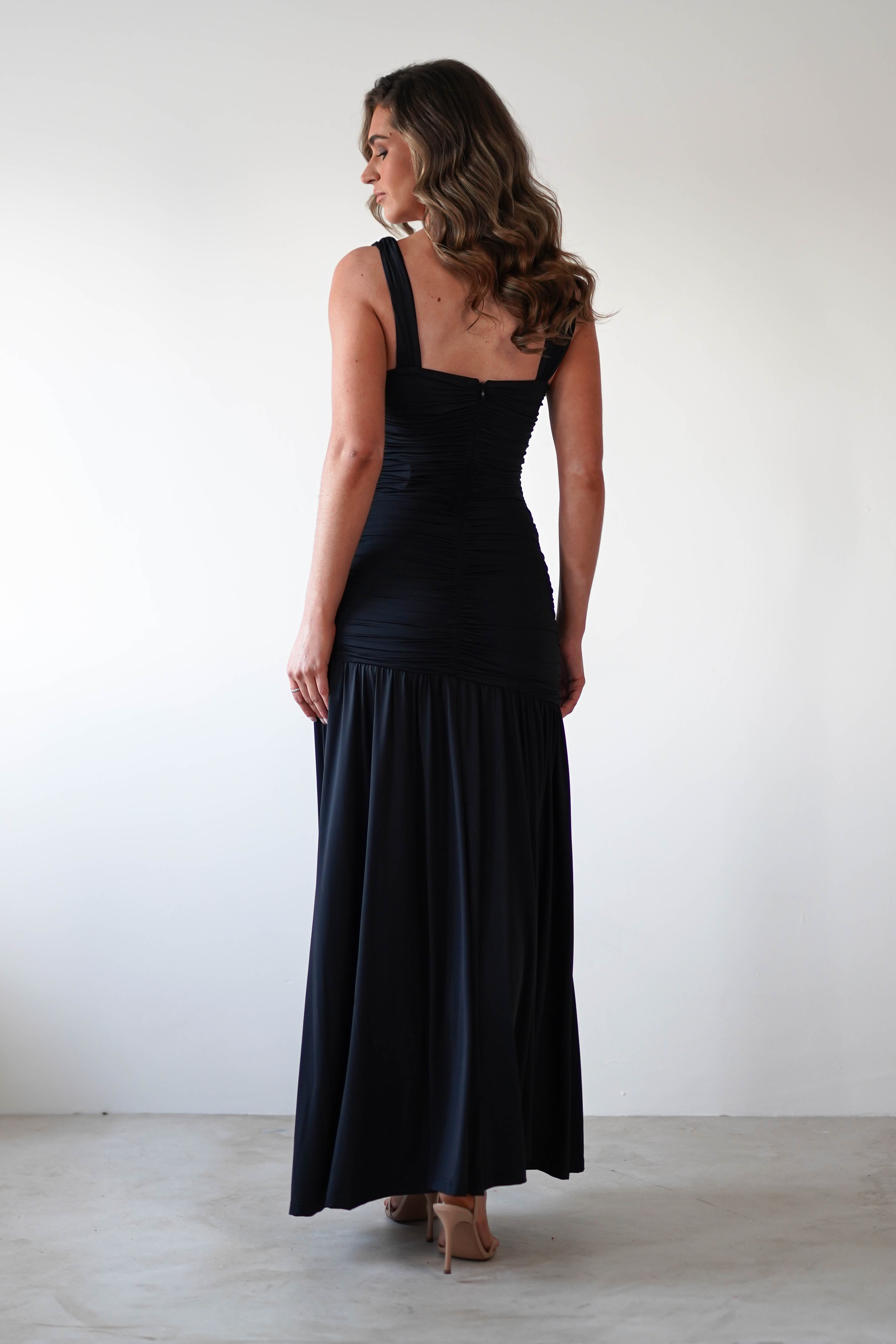 Milla Jersey Bodycon Maxi Dress | Black