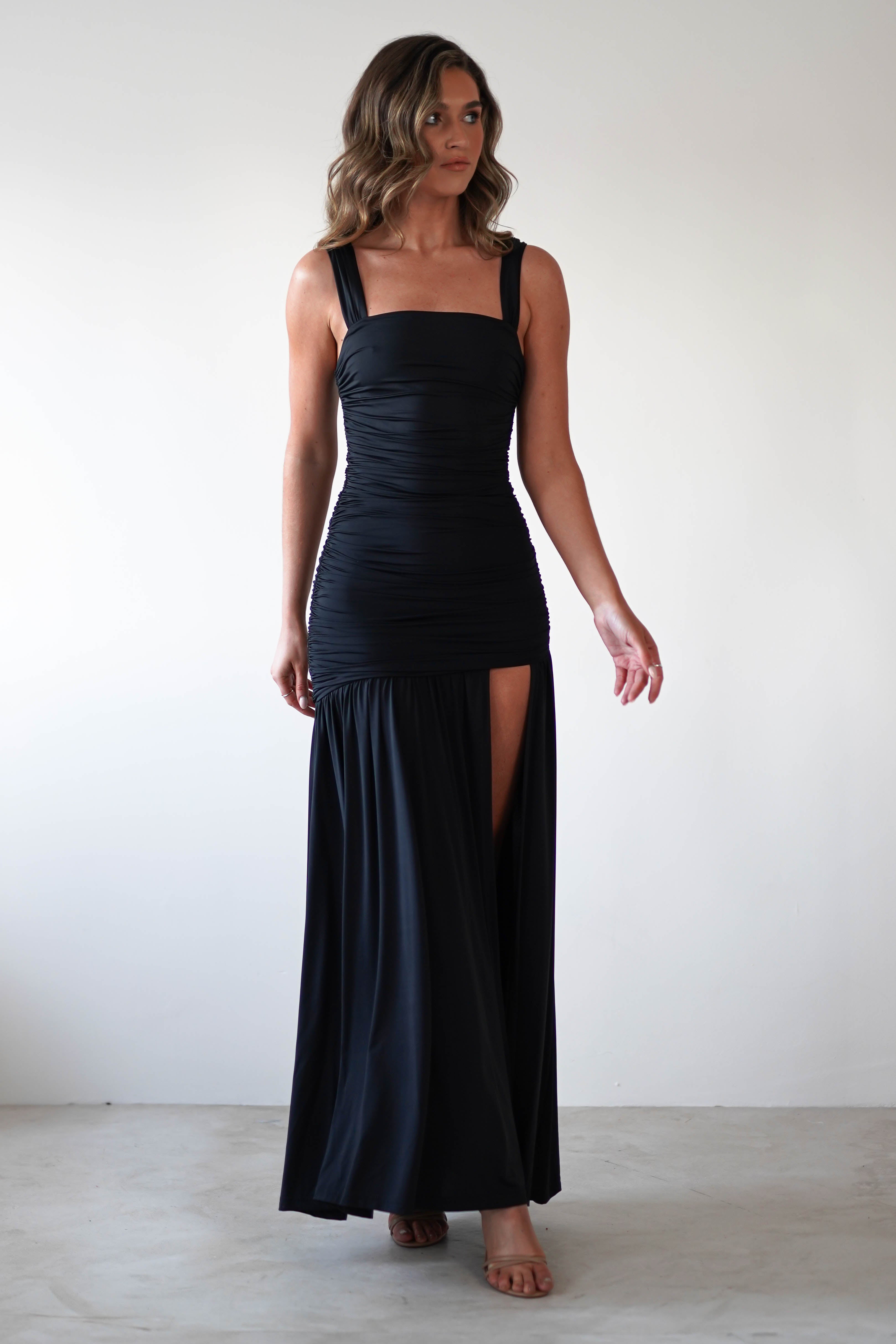 Milla Jersey Bodycon Maxi Dress | Black