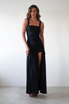 Milla Jersey Bodycon Maxi Dress Black | Wedding Guest Dress | Bodycon | Maxi | Oh Hello Clothing