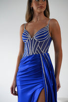 Leonardo Diamante Bodycon Gown | Royal Blue | Debs & Prom | Formal Gown | Oh Hello Clothing