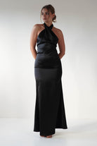 Kartia Halterneck Maxi Gown | Black | Debs & Prom | Formal Gown | Oh Hello Clothing