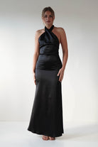 Kartia Halterneck Maxi Gown | Black | Debs & Prom | Formal Gown | Oh Hello Clothing