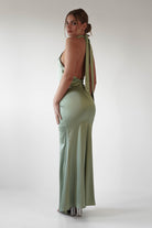 Kartia Halterneck Maxi Gown | Sage | Debs & Prom | Formal Gown | Oh Hello Clothing