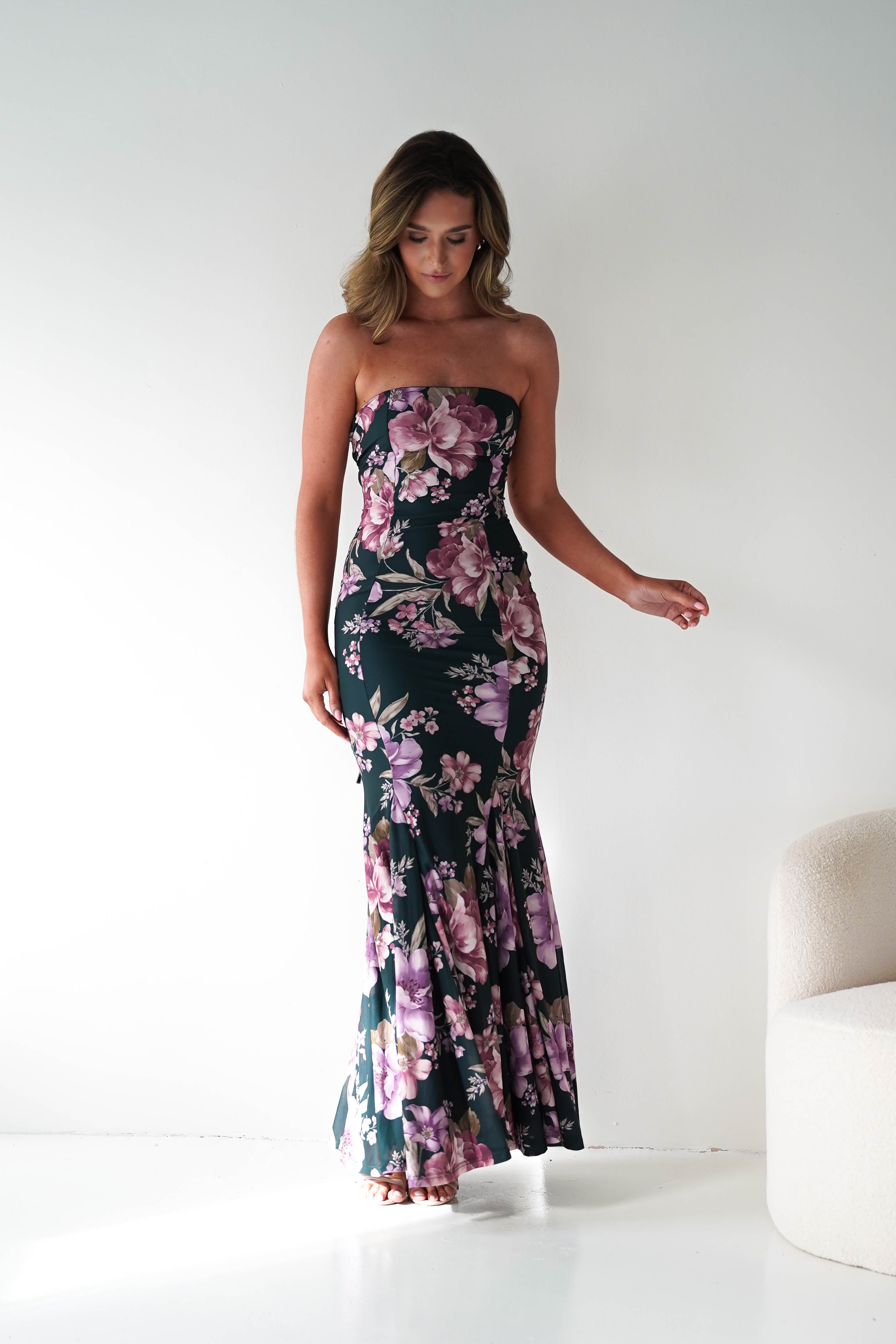 Oh Hello Clothing Women > Clothing > Dresses 1*DONE - LOVESOME-CD55832- HUNTER/LAVENDER DRESS