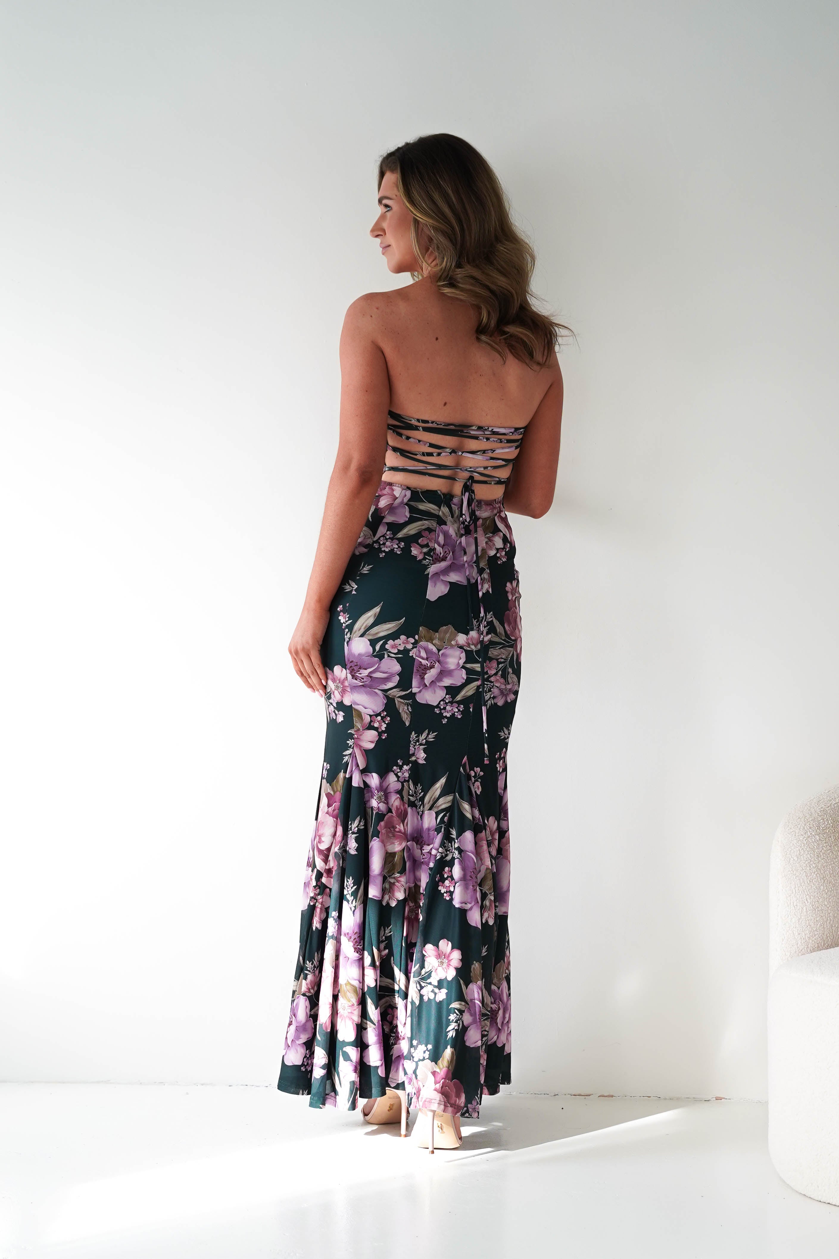 Oh Hello Clothing Women > Clothing > Dresses 1*DONE - LOVESOME-CD55832- HUNTER/LAVENDER DRESS