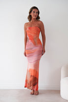 Oh Hello Clothing Women > Clothing > Dresses 1*DONE-LUXXEL-LD12687-Ruched Maxi Dress