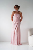 Oh Hello Clothing Women > Clothing > Dresses 1*DONE - MANIJU- MF23090-PINK Strapless Maxi Dress with Matching Scarf (Copy)