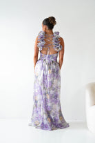 Oh Hello Clothing Women > Clothing > Dresses 1*DONE - MANIJU-MF25105-Floral  Maxi Dress with Ruffle Detail