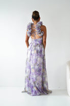 Oh Hello Clothing Women > Clothing > Dresses 1*DONE - MANIJU-MF25105-Floral  Maxi Dress with Ruffle Detail