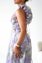 Oh Hello Clothing Women > Clothing > Dresses 1*DONE - MANIJU-MF25105-Floral  Maxi Dress with Ruffle Detail