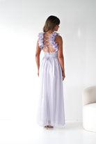 Oh Hello Clothing Women > Clothing > Dresses 1*DONE - MANIJU-MF25105-Lavender Maxi Dress with Ruffle Detail