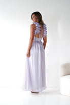Oh Hello Clothing Women > Clothing > Dresses 1*DONE - MANIJU-MF25105-Lavender Maxi Dress with Ruffle Detail