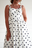 Oh Hello Clothing Women > Clothing > Dresses 1*DONE - MANIJU-MF25154-Polka Dot Midi Dress in White