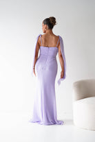 Oh Hello Clothing Women > Clothing > Dresses 1*DONE - MANIJU- MM2964- Lavender Chiffon Draped Maxi Dress