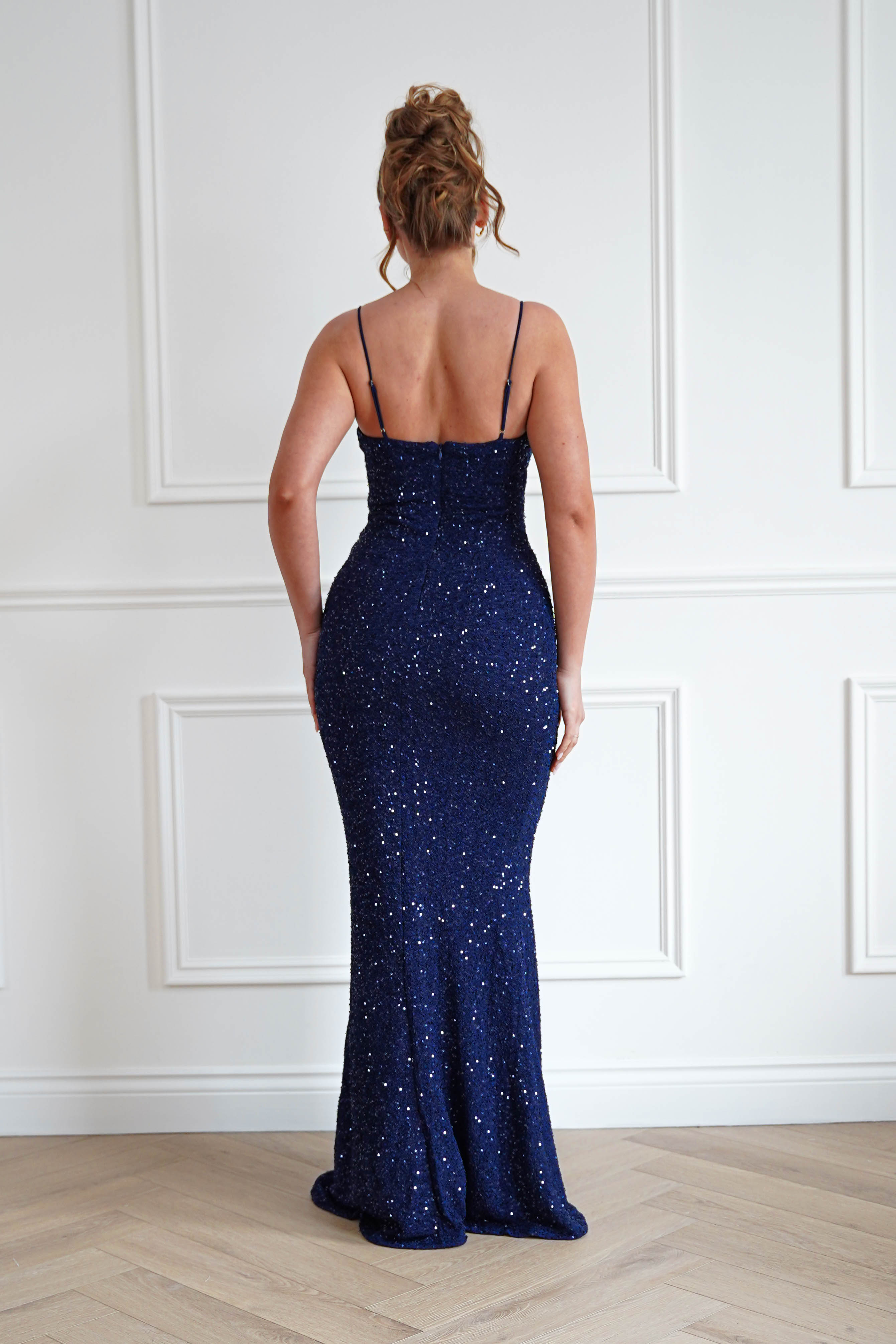 Oh Hello Clothing Dresses > Prom Dresses 1*Done- Maria Sequin Bodycon Maxi Gown / new colour Blue