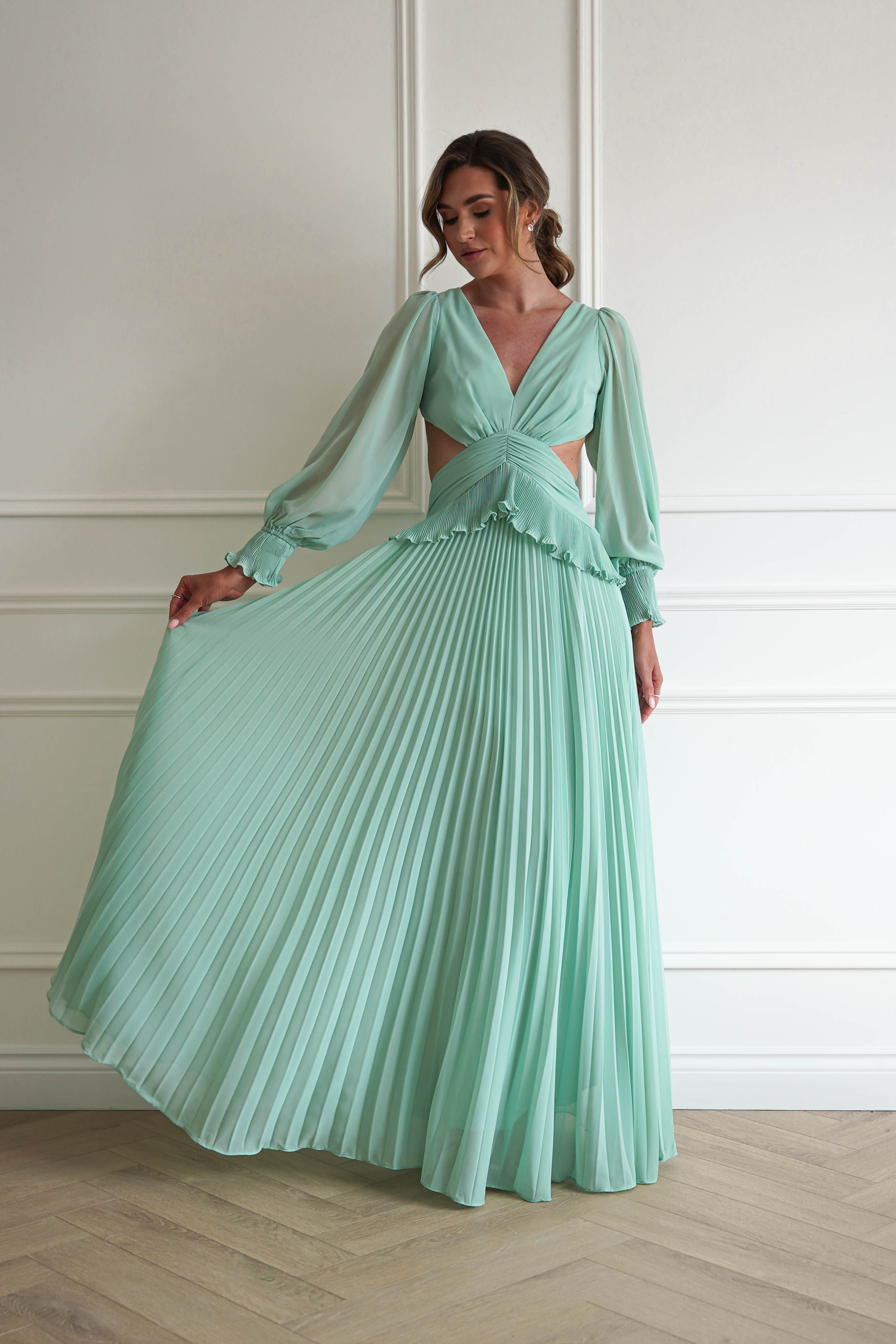 Oh Hello Clothing Women > Clothing > Dresses 1*DONE- Middleton Pleated Maxi Dress | New colour sage