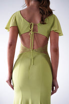 Preston Flutter Sleeve Maxi Dress Lime Green | Wedding Guest Dress | Maxi | Oh Hello Clothing