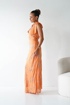 Oh Hello Clothing Women > Clothing > Dresses 1*DONE-Noah Floral Embellished Maxi Dress | ORANGE