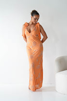 Oh Hello Clothing Women > Clothing > Dresses 1*DONE-Noah Floral Embellished Maxi Dress | ORANGE