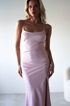 Elsa Matte Satin Maxi Gown | Blush Pink | Debs & Prom | Formal Gown | Oh Hello Clothing