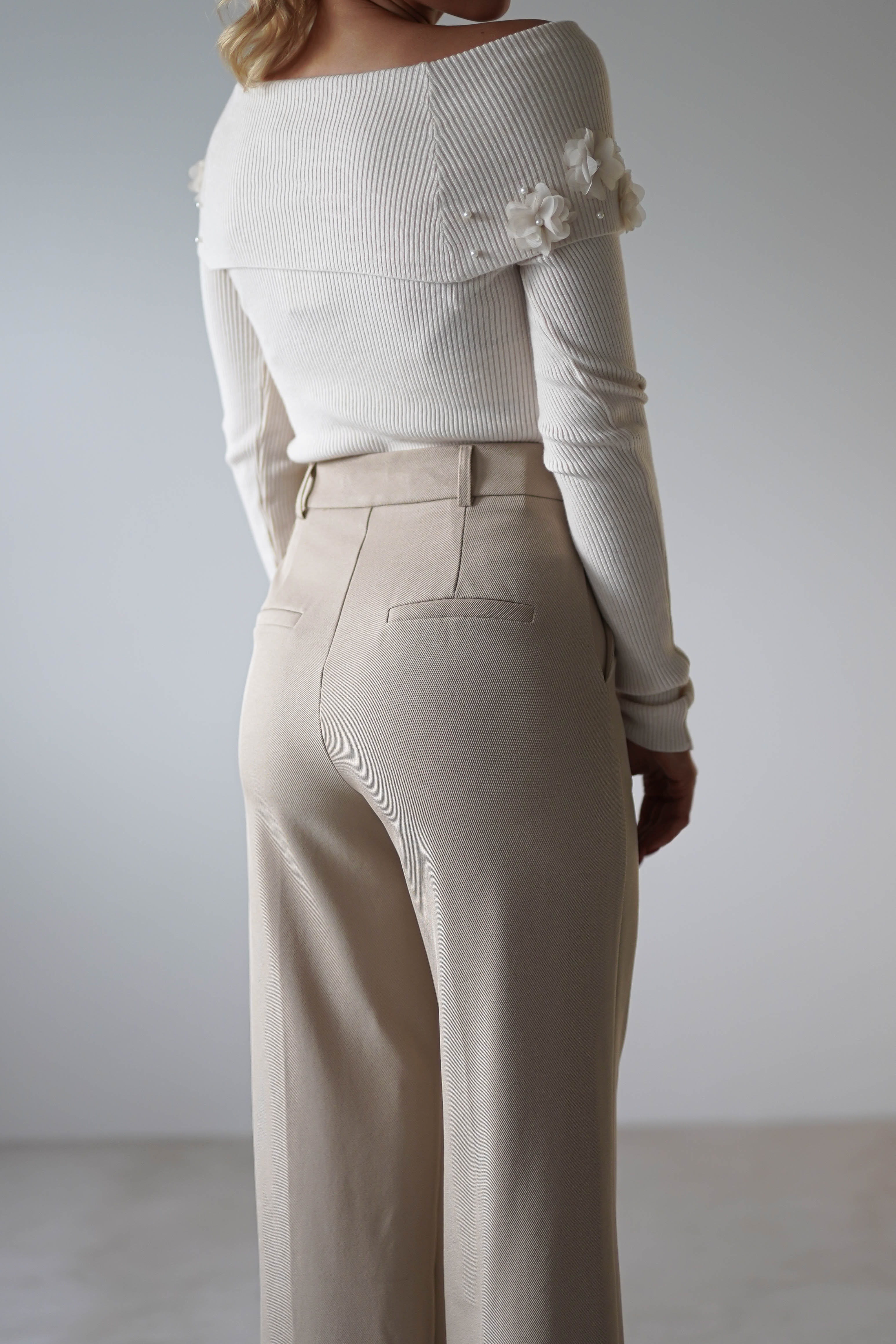 Carey Tailored Pants | Cream