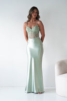 Oh Hello Clothing Dresses > Prom Dresses 1*DONE- Raya Embellished Corset Gown | NEW COLOUR- Sage SAMPLE (Copy) (Copy)