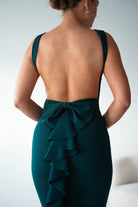 Oh Hello Clothing Women > Clothing > Dresses 1*DONE- Samantha Bow Detail Maxi Dress | DARK GREEN