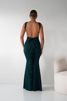 Oh Hello Clothing Women > Clothing > Dresses 1*DONE- Samantha Bow Detail Maxi Dress | DARK GREEN