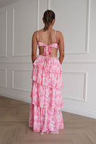 Oh Hello Clothing Women > Clothing > Dresses 1* DONE - SAMPLE- SAME STYLE AS Elouise Floral Tiered Maxi Dress PINK