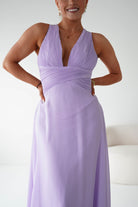 Oh Hello Clothing Women > Clothing > Dresses 1*DONE- Sara A-Line Chiffon Maxi Dress | LAVENDER