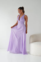 Oh Hello Clothing Women > Clothing > Dresses 1*DONE- Sara A-Line Chiffon Maxi Dress | LAVENDER