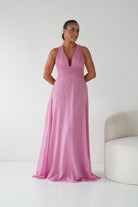Oh Hello Clothing Women > Clothing > Dresses 1*DONE- Sara A-Line Chiffon Maxi Dress | PINK