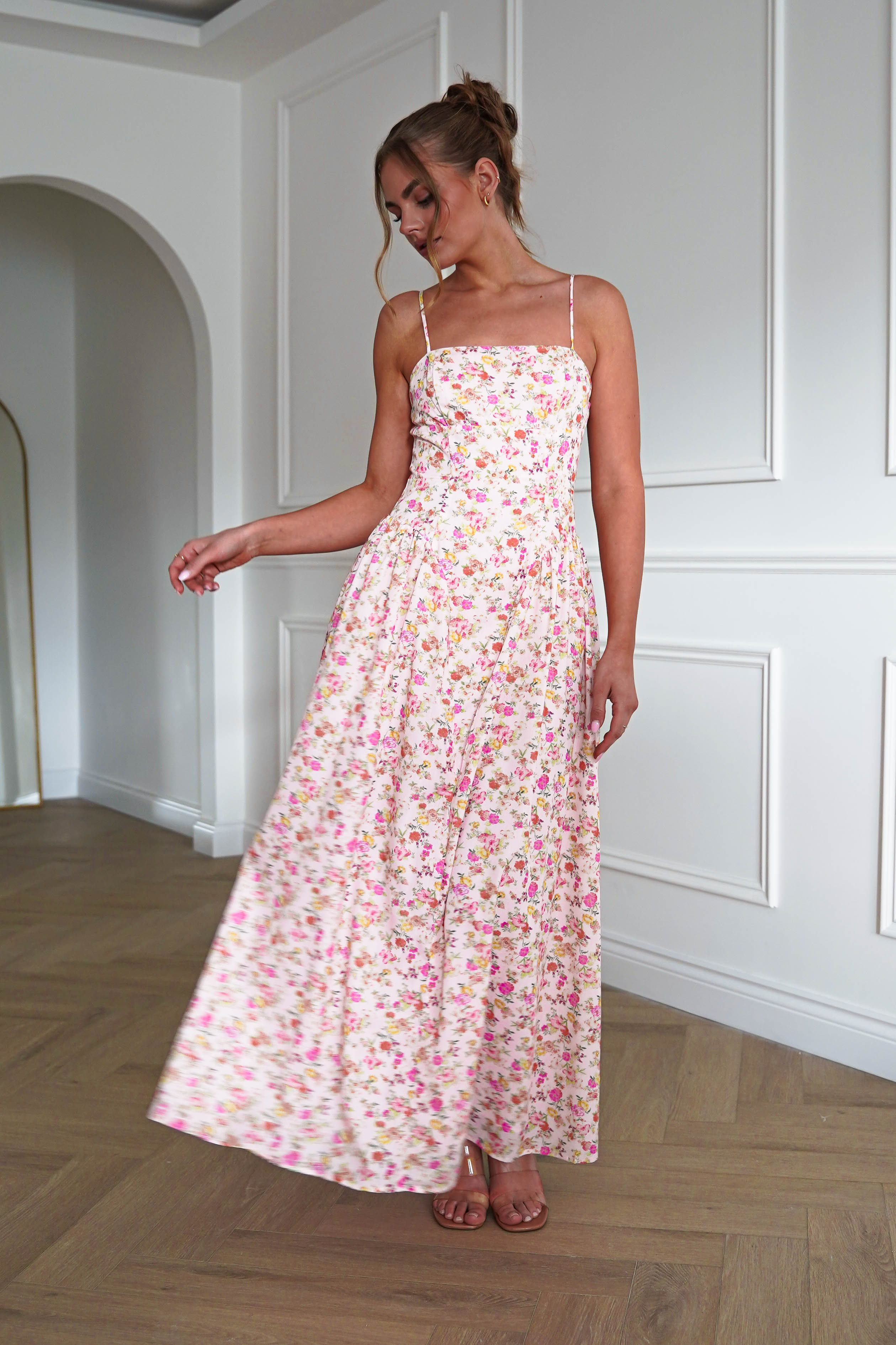 Oh Hello Wedding Guest Elodie Floral Print Maxi Dress | Pink Oh Hello Clothing Oh Hello Wedding Guest Elodie Floral Print Maxi Dress | Pink Oh Hello Clothing