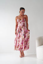 Oh Hello Clothing Women > Clothing > Dresses 1*DONE -SASHA- 64704v24- Pink Floral Midi Dress
