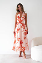 Oh Hello Clothing Women > Clothing > Dresses 1*DONE-sasha-64784d01-orange halter neck dress