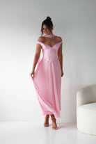 Oh Hello Clothing Women > Clothing > Dresses 1*DONE -SASHA-64832D-PINK PLEATED MIDI DRESS