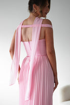 Oh Hello Clothing Women > Clothing > Dresses 1*DONE -SASHA-64832D-PINK PLEATED MIDI DRESS