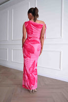 Oh Hello Clothing Women > Clothing > Dresses 1*DONE -SASHA-64981H-pink and red abstract floral print maxi dress