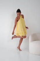 Oh Hello Clothing Women > Clothing > Dresses 1*DONE -SASHA- 65024F- Lemon/yellow mini dress