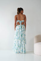 Oh Hello Clothing Women > Clothing > Dresses 1*DONE -SASHA-65057D- Blue Floral Tiered Midi Dress