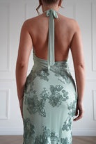 Oh Hello Clothing Women > Clothing > Dresses 1*DONE-SASHA- AQUA GREEN FLORAL DRESS-64859D04