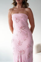 Oh Hello Clothing Women > Clothing > Dresses 1*DONE -SHAREEN COLLECTIONS- AD04802-60-PINK Beaded Strapless Dress