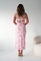 Oh Hello Clothing Women > Clothing > Dresses 1*DONE -SHAREEN COLLECTIONS- AD04802-60-PINK Beaded Strapless Dress