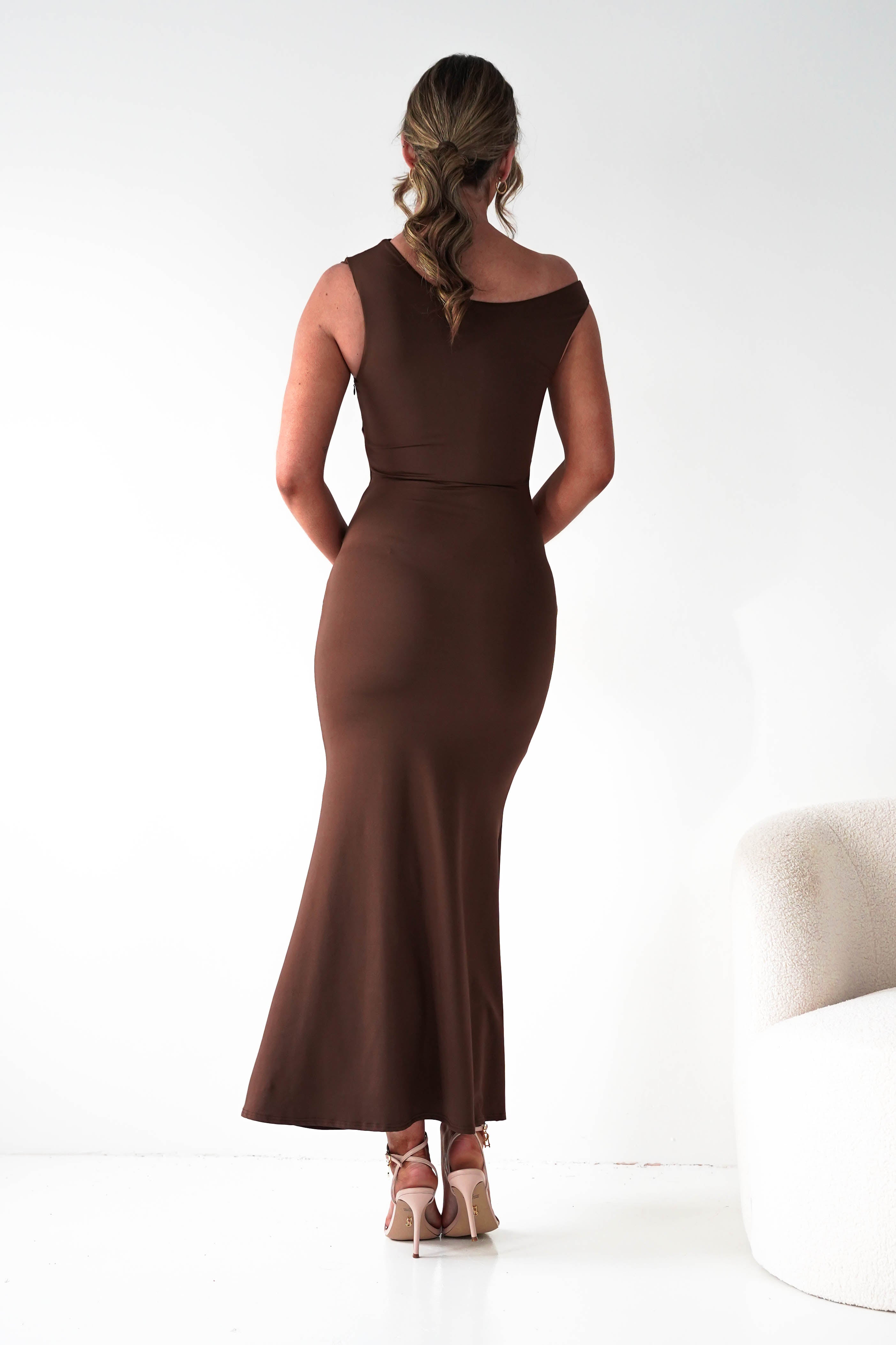 Oh Hello Clothing Dresses 1*DONE - Sleevless midi  dress-brown