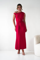 Oh Hello Clothing Dresses 1*DONE - Sleevless midi red dress-OH25027 (Copy)