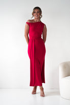 Oh Hello Clothing Dresses 1*DONE - Sleevless midi red dress-OH25027 (Copy)