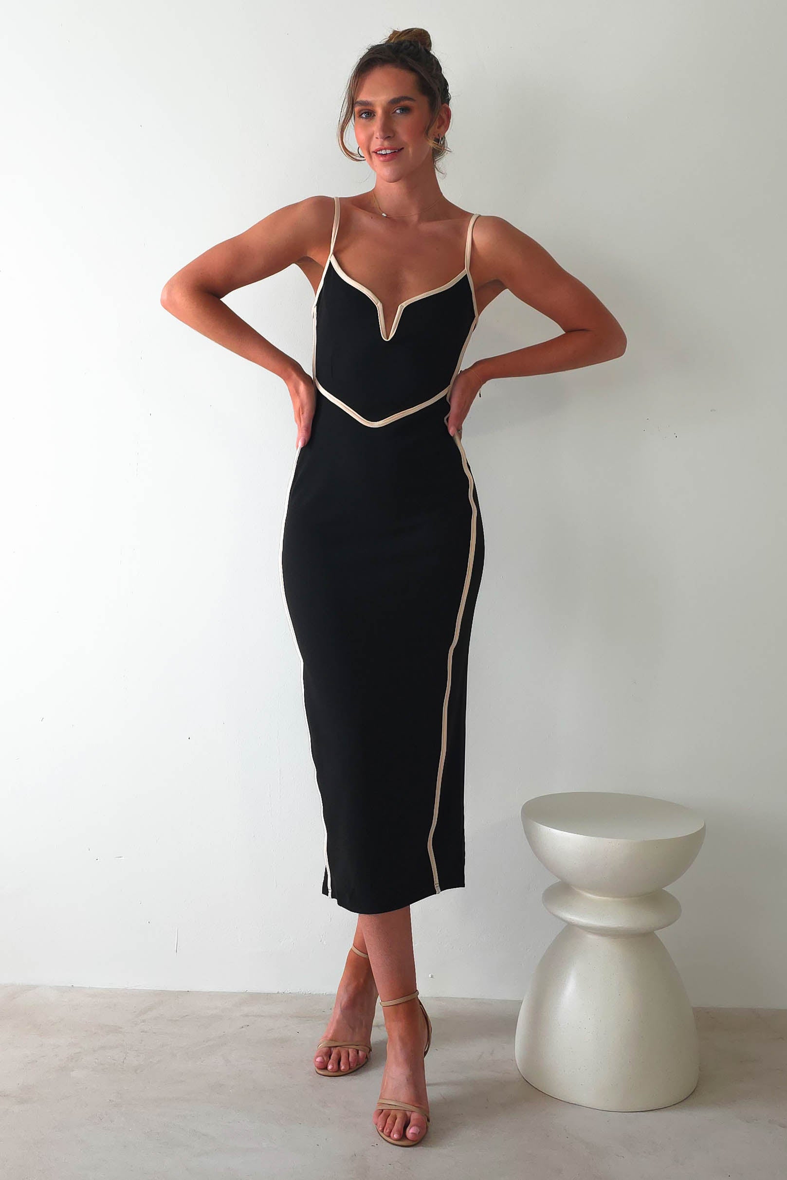 Sloan Bodycon Midi Dress | Black