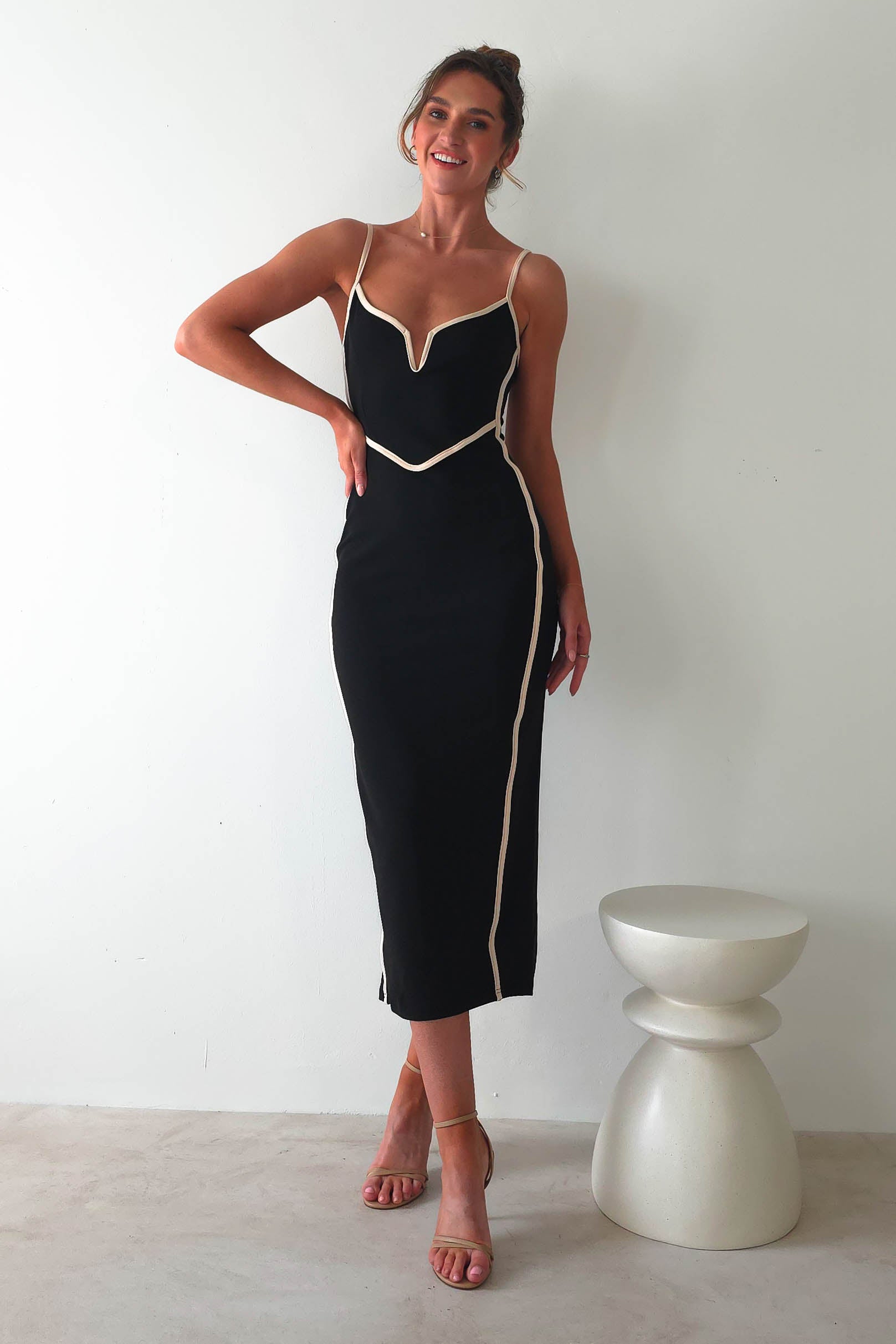 Sloan Bodycon Midi Dress | Black