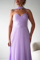 Oh Hello Clothing Women > Clothing > Dresses 1*DONE- Sonia Pleated Scarf detail Maxi Dress | New colour- Lavender